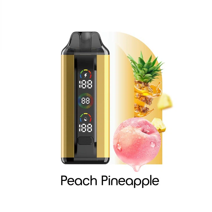 Peach Pineapple Disposable Vape Ovns Moonbar 20000puffs 5%Nicotine Wattage Adjustable