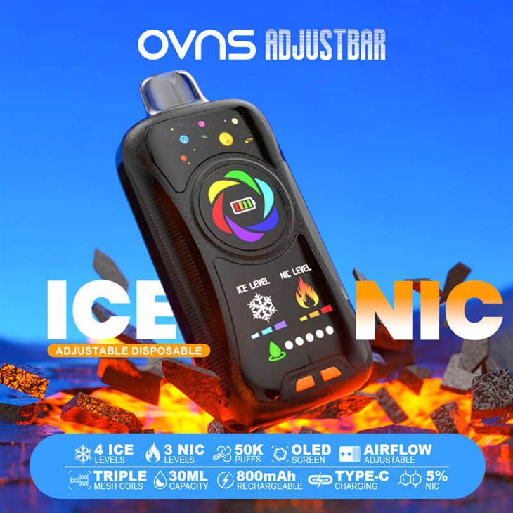 Contrôle de la glace 50k Vape jetable bouffante